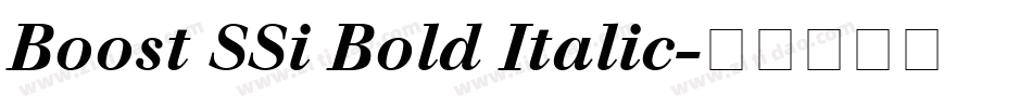 Boost SSi Bold Italic字体转换